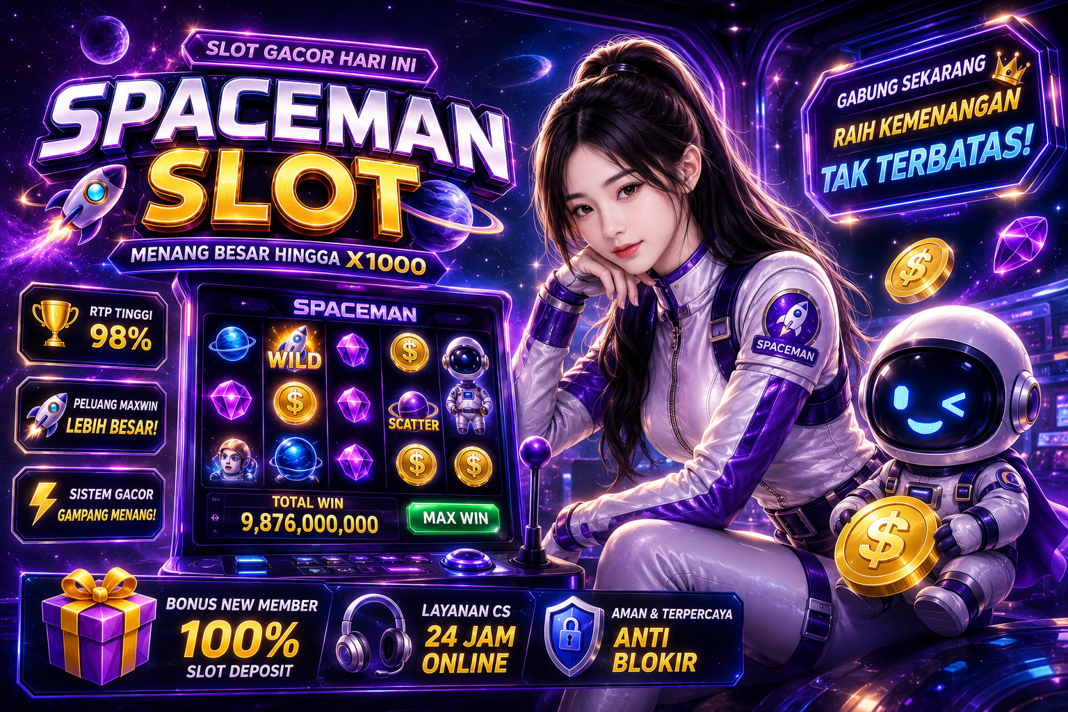 Slot Spaceman Cocok untuk Penggemar Tema Futuristik